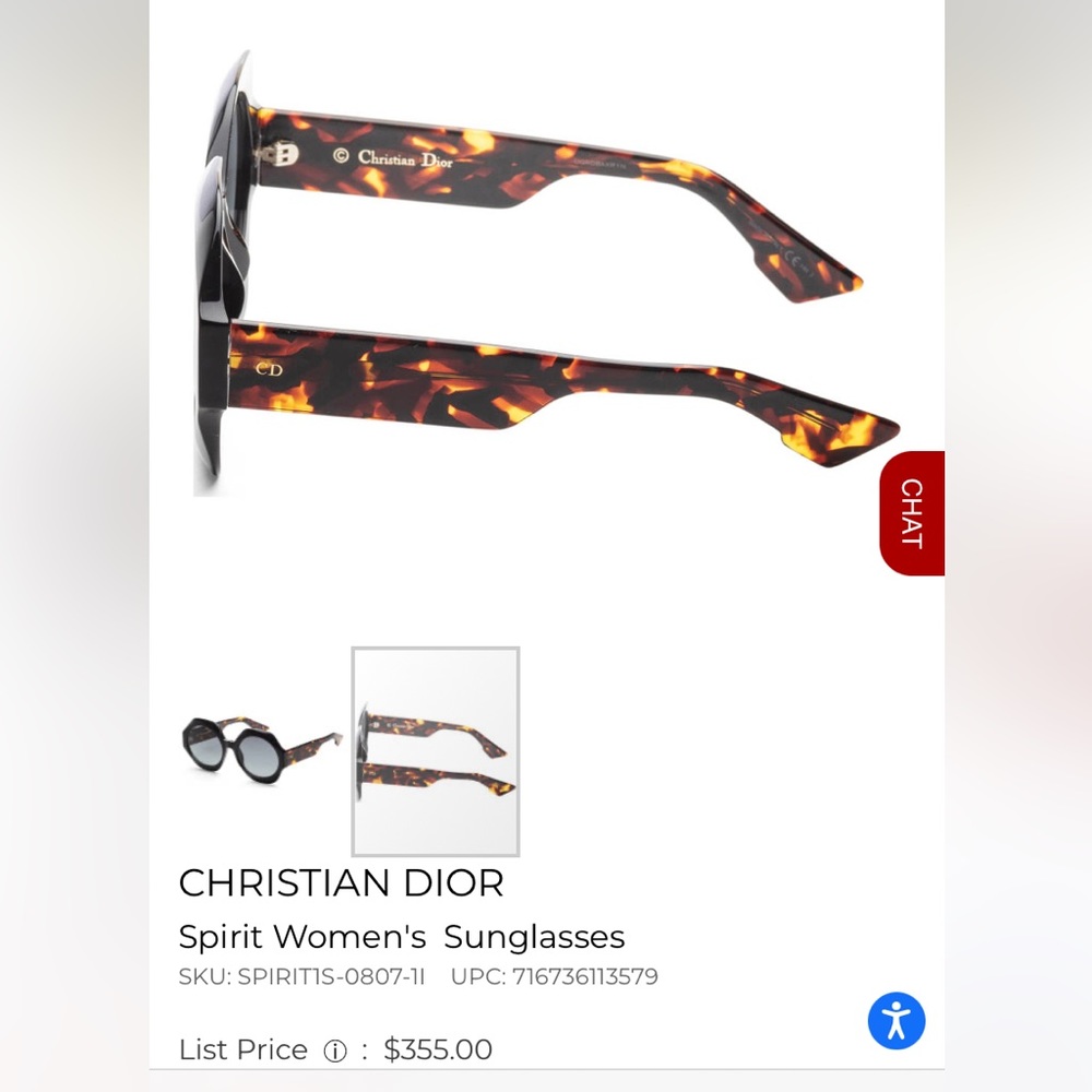 Authentic Christian Dior • Dior Spirit Sunglasses